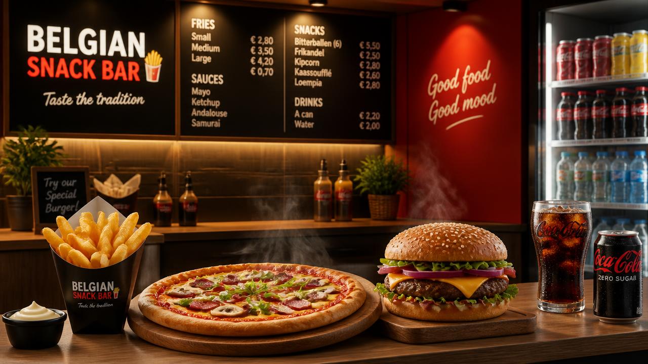 Verse pizza, friet en hamburgers bij Kapizza Snack in Mechelen